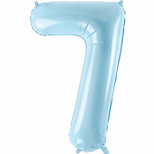 Balão Número 7 Azul Claro